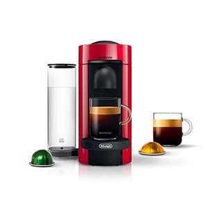 lot 2139 image: Nespresso VertuoPlus Coffee and Espresso Machine by DeLonghi, 5 fl.oz. Cherry Red