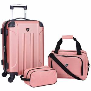 lot 5209 image: Travelers Club Chicago Hardside Expandable Spinner Luggage, Rose Gold, 3 Piece Set (B07Z8RMCXN)