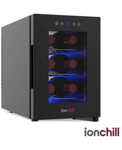 lot 5217 image: Tzumi IonChill 6-Bottle Wine Cooler 13-Liter Mini Fridge