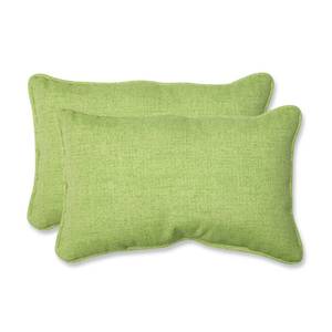 lot 5221 image: Baja Linen Lime Rectangular Throw Pillow, Set of 2