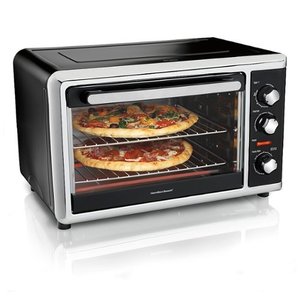 lot 1492 image: Hamilton Beach - Countertop Convection Oven - BlackBrushed Stainless Steel