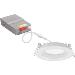 lot 2199 image: Juno Lighting Wf4 Reg Sww5 90Cri M6 Contractor Select Led Canless Recessed Light 4 Baffle