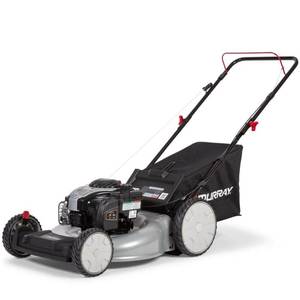 lot 3022 image: Murray 21 in. 140 cc Briggs and Stratton Walk Behind Gas Push Lawn Mower with Height Adjustment and with Mulch Bag