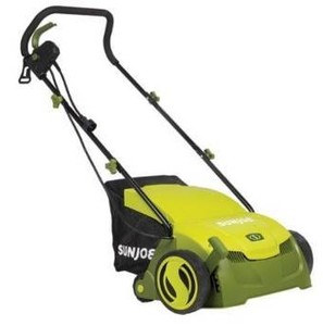lot 1431 image: Sun Joe - 13 in. 12 Amp Electric Scarifier  Lawn Dethatcher with Collection Bag