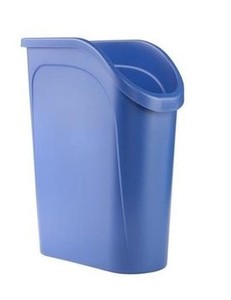 lot 5201 image: Rubbermaid Under Cabinet Waste Basket, Blue