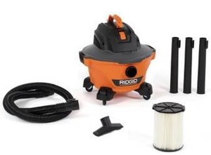 lot 1476 image: RIDGID 6 Gal. 3.5-Peak HP NXT WetDry Shop Vacuum with Filter, Hose and Accessories, OrangesPeaches