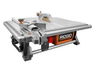 lot 1487 image: Ridgid R4021 120-Volt 6.5 Amp Corded 7 Inch Self-Aligning Table Top Wet Tile Saw