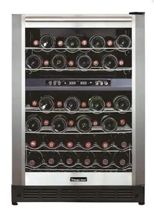 lot 1493 image: Magic Chef 44 Bottle Dual Zone Wine Cooler in Stainless Steel Retail&nbsp$459.00