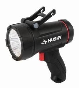 lot 1497 image: Husky 1500 Lumens Dual Power Rechargeable Handheld Spotlight, Black