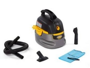 lot 3074 image: 2.5 Gal. 1.75-Peak HP Compact WetDry Shop Vacuum with Filter Bag Hose and Accessories