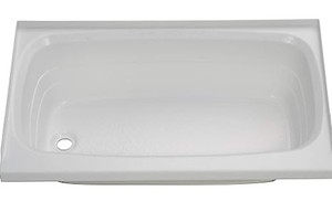 lot 2106 image: Lippert Components RV Small Plastic Drop In Bathtub, Cream, 40Wx24Dx12.5H