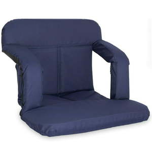 lot 2397 image: KHOMO GEAR Stadium Bleacher and Bench Seat Chair with Padded Reclining Cushion and Armrest and Carry Straps