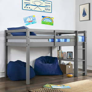 lot 1729 image: Better Homes &amp Gardens Twin Loft Bed with Shelf- Retail $175.00