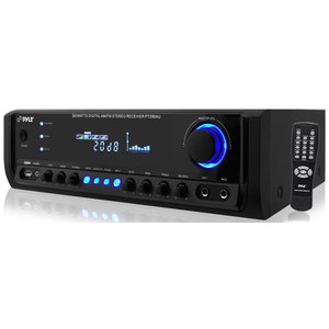 lot 1738 image: PYLE - 300W 4-Ch. Stereo Receiver - Black- Retail $295.99