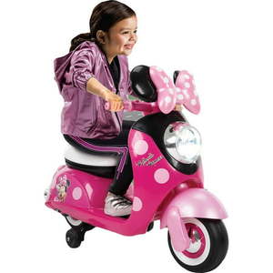 lot 5391 image: Disney Minnie Mouse 6V Euro Scooter Ride-On Battery-Powered Toy by Huffy