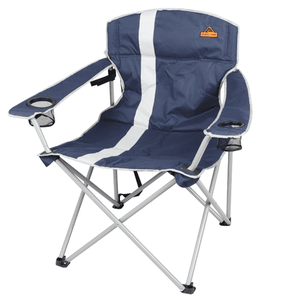 lot 5397 image: Ozark Trail Big and Tall Chair with Cup Holders Blue for Outdoor
