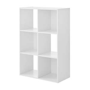 lot 5403 image: Mainstays 6-Cube Storage Organizer, White