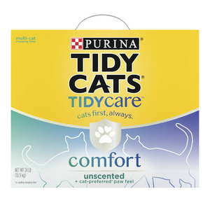 lot 1761 image: Purina Tidy Cats Tidy Care Comfort Unscented Clumping Cat Litter Odor Control Low Dust Formula