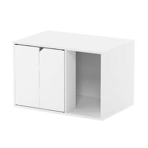 lot 2368 image: Furinno Peli Small Litter Box Enclosure Solid White