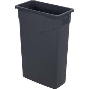 lot 2371 image: Carlisle 34202323 TrimLine Rectangle Waste Container Trash Can Only, 23 Gallon, Gray, Set Of 4