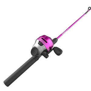 lot 5388 image: Zebco 202 Spincast Reel and Fishing Rod Combo Tackle Included Pink