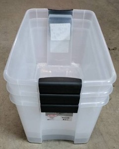 lot 3246 image: Sterilite 66L Storage Totes 3 Pack (No Lids)