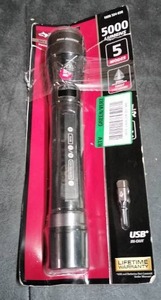 lot 3257 image: Husky Rechargeable Focusing Flashlight 5000 Lumens