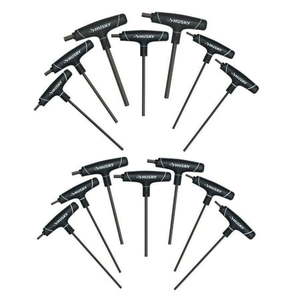 lot 3265 image: Husky Hex Key Set 14-Piece T Handle Wrench SAE Metric Alloy Steel Hand Tool