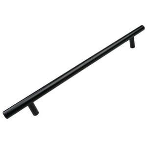 lot 3297 image: GlideRite 9 in. Center Solid Modern Cabinet Bar Pull Matte Black 10 Pack