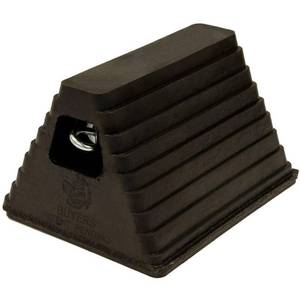 lot 3308 image: Buyers Products Company Rubber Wheel Chock with Chain Eye