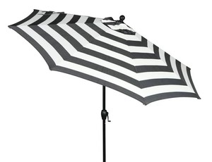 lot 1718 image: Striped Outdoor Patio Umbrella