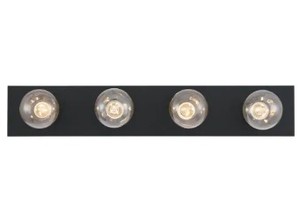 lot 1731 image: Westinghouse 4 Light Bath Bar Matte Black Finish