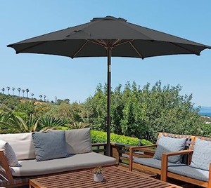 lot 1742 image: Wikiwiki 9ft Market Umbrella Gray