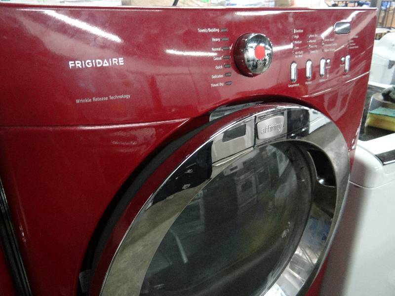 Red frigidaire affinity washer store and dryer