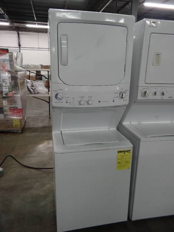 lot 8393 image: GE Stacked WasherDryer Combo