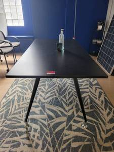 lot 15568 image: 71in Black Modern Style Table