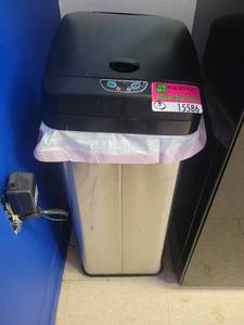 lot 15586 image: ITouchless Automatic Trash Bin, Harper Shop Broom, and More