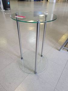 lot 15634 image: 2-Tier Glass Top Side Table