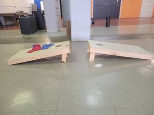 lot 15667 image: Wooden Cornhole Set