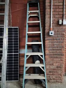 lot 47007 image: Werner 8ft A Frame Fiberglass Ladder