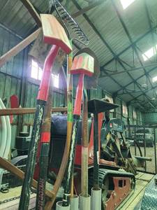lot 47100 image: Lot of Shovels, Racks, Post Hole Diggers, and More