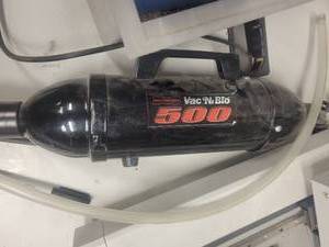 lot 15712 image: Metrovac Vac N Blo 500 Handheld Cannister Vacuum