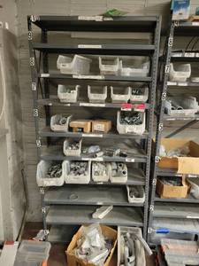 lot 15718 image: 10-Tier Gray Metal Shelf