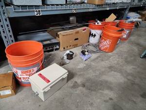 lot 47053 image: Contents Under Shelf Including, Sunny Boy Photovoltaic Systems, Conduit, Compression Couplings, And More