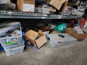 lot 47057 image: Contents Under Shelf Including, Milbank Breaker, Solar Edge Photovoltaic Array Switch, Magnelab 100 Amp Switches, and More