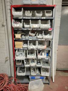 lot 15726 image: 9-Tier Gray Metal Shelf
