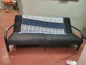lot 15743 image: Dorel Home Furnishings 72in Black Futon