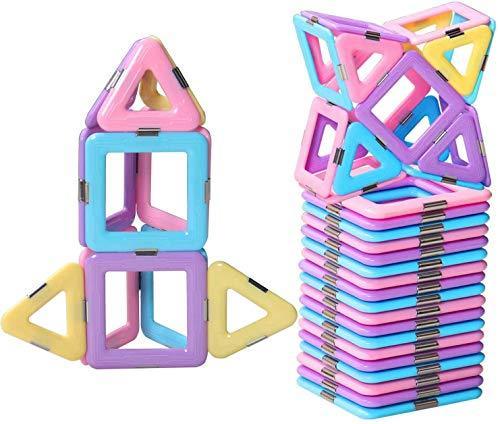 lot 7201 image: DEJUN Magnetic Building Sticks Building Blocks Set, Magnet Educational Toys Magnetic Blocks Sticks Stacking Toys Set, Interlocking Toy for Toddlers Girls and Boys Gift (30 Piece)