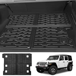 lot 1718 image: Utiiy Cargo Liner fit for 2018-2023 Jeep Wrangler JL Cargo Mat Without Subwoofer Durable Trunk Mat for Jeep Wrangler JL Accessories (Cargo mat)