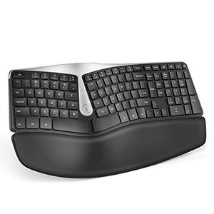 lot 1722 image: Nulea Wireless Ergonomic Keyboard, 2.4G Split Keyboard with Cushioned Wrist and Palm Support, Arched Keyboard Design for Natural Typing, Compatible with WindowsMac